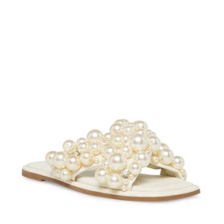 Sandalias de Diapositivas Steve Madden Duri Mujer Blancas | ES XAE823